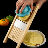 Royallure Trä Grönsakskniv Justerbar Skivare 0,5–7mm för Chips & Frukt Carvallo