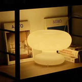 GlassGlow – Modern Rund Glasklamp i Vitt Carvallo