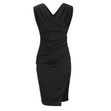 Kvinnors Midi Klänning Elegant Polyester
