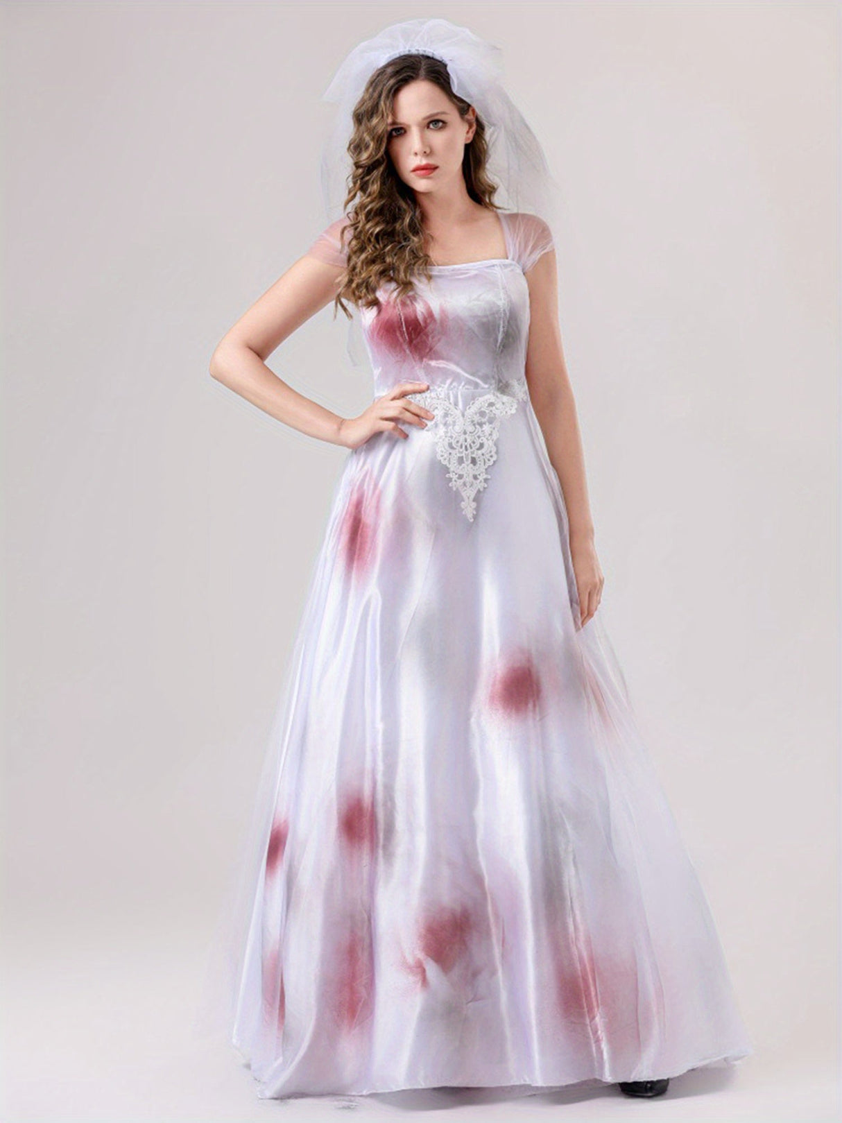 Spöklik blodig maxiklänning för kvinnor – Corpse Bride Halloween-kostym MILA Sverige