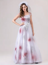 Spöklik blodig maxiklänning för kvinnor – Corpse Bride Halloween-kostym MILA Sverige