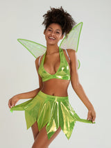 Älveinspirerat Halloweenset i två delar för kvinnor – Halter Mini Top & Kjol-kostym MILA Sverige