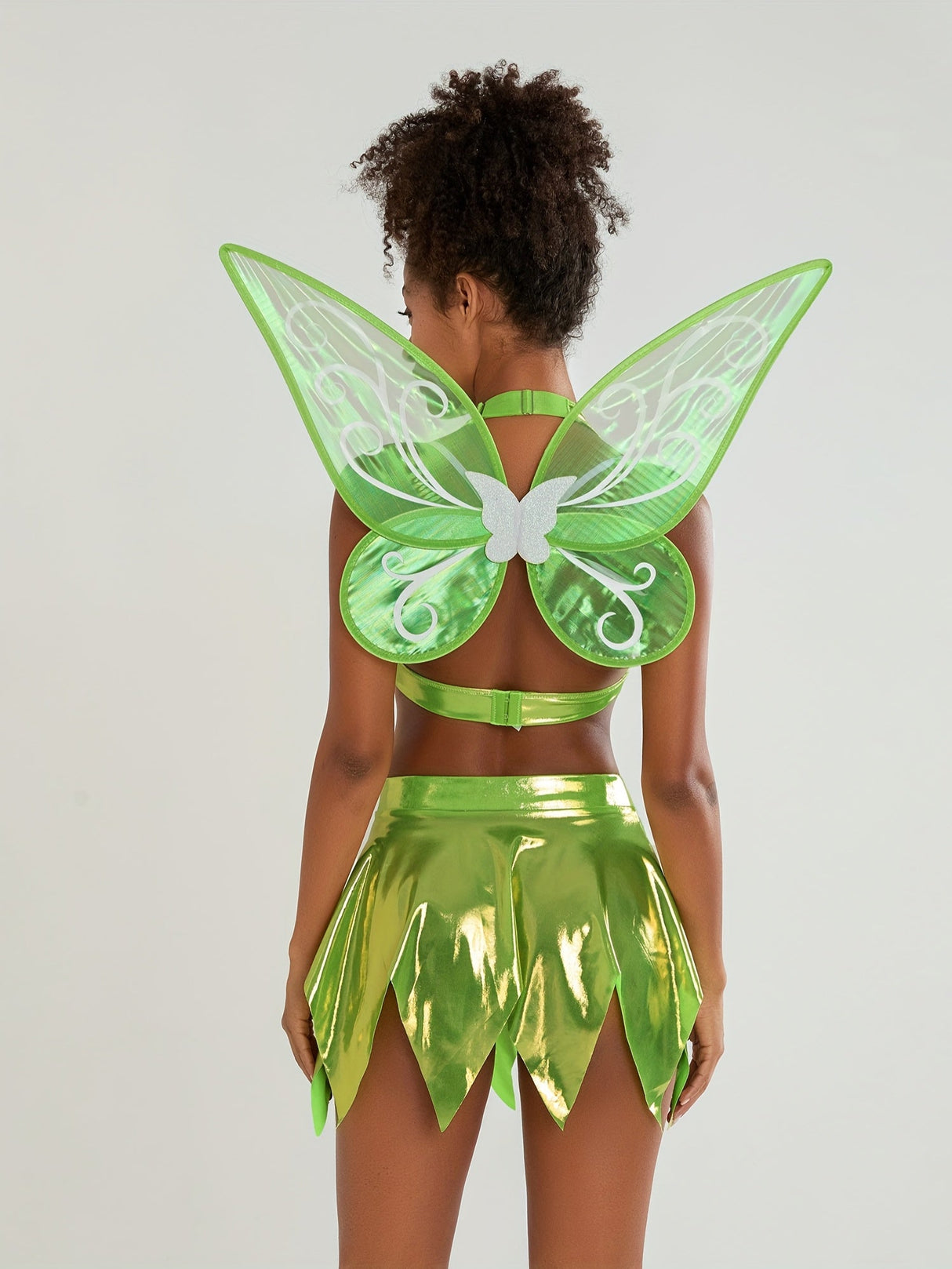 Älveinspirerat Halloweenset i två delar för kvinnor – Halter Mini Top & Kjol-kostym MILA Sverige
