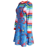 Sinister långärmad miniklänning – Gotisk Halloween-festdräkt för kvinnor MILA Sverige