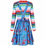 Sinister långärmad miniklänning – Gotisk Halloween-festdräkt för kvinnor MILA Sverige