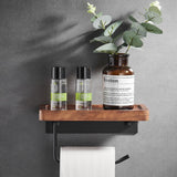 TimberWood - Toalettpappershållare i trä med praktisk telefonhylla MILA Sverige