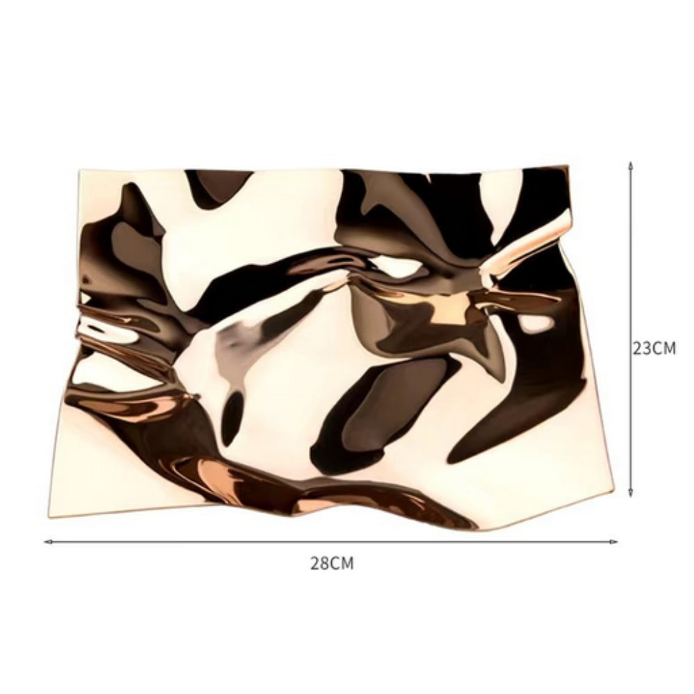 Skrynklig Rostfritt Stål Obsidian Bricka Carvallo