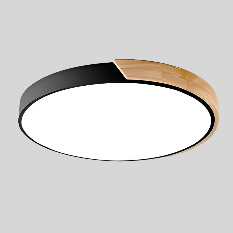 CircaLume Trä Taklampa – Rund Nordisk LED Plafond i Massivt Trä Hemnix