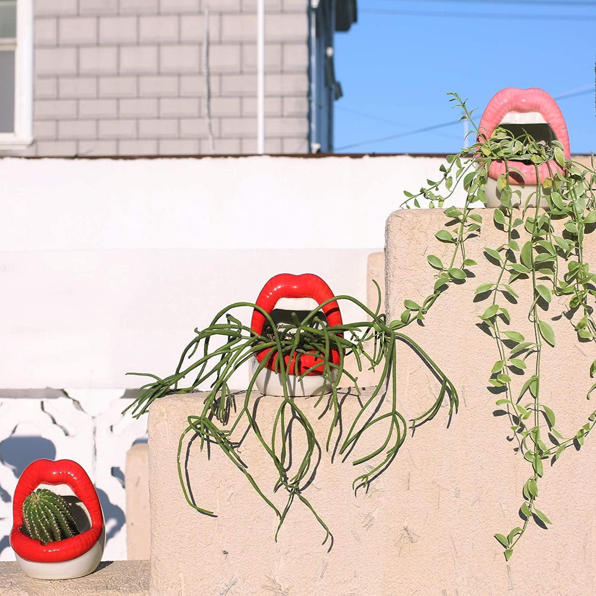 Smooch Lips keramisk kruka MILA Sverige