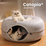 Catopia® munkformad peekaboo-kattsäng-Hemnix-Grå-S-Hemnix