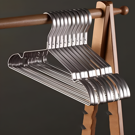 RoyaleGlow Aluminiumlegering Antiglid Hängare för Garderob Organisation Carvallo