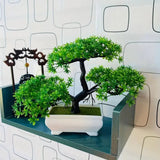 Yuriko Mini Konstgjord Bonsai Träd Skrivbord Dekor Carvallo