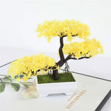 Yuriko Mini Konstgjord Bonsai Träd Skrivbord Dekor Carvallo