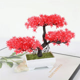 Yuriko Mini Konstgjord Bonsai Träd Skrivbord Dekor Carvallo