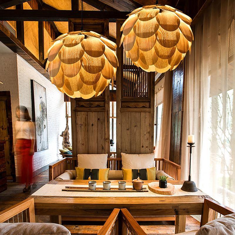 Rustikalt Ananasformat Hänglampa Carvallo