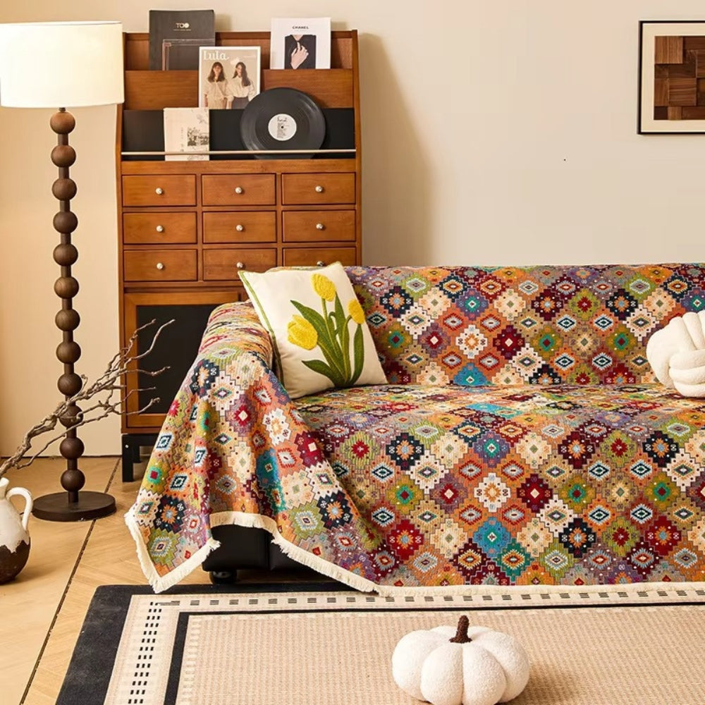 Zahara Geometrisk Tribal Kilim Sofföverdrag Carvallo