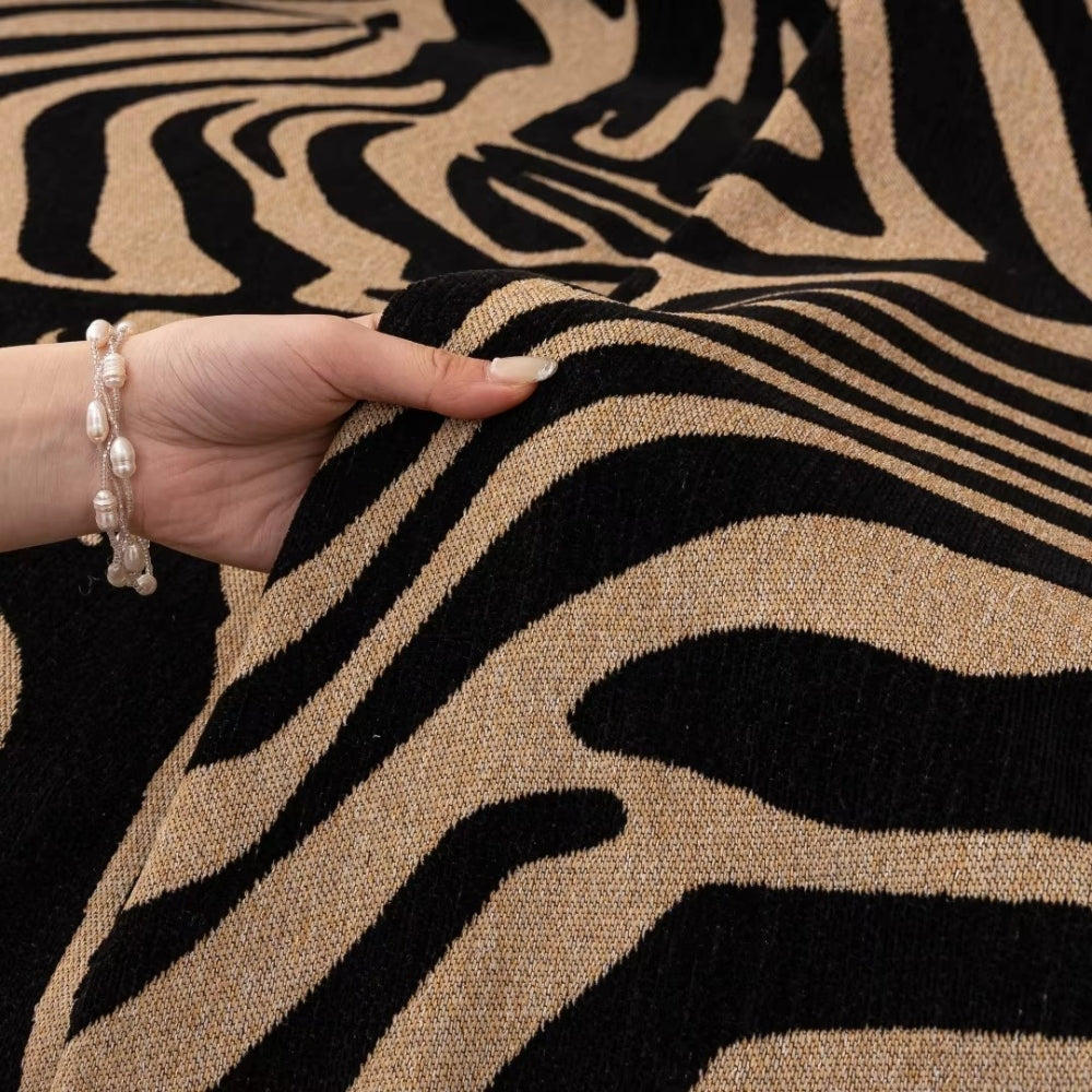 Zentara Chenille Zebra Geometrisk Soffaöverdrag Carvallo