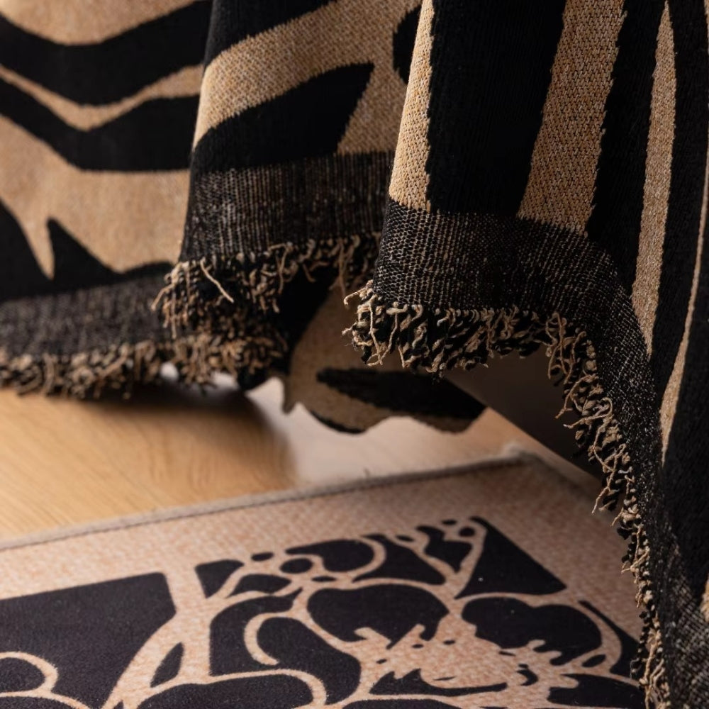 Zentara Chenille Zebra Geometrisk Soffaöverdrag Carvallo