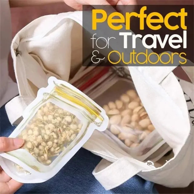 Återanvändbara Ziplock-förvaringspåsar - Snygga läckagesäkra matorganiseringspåsar MILA Sverige