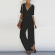 Dam Jumpsuit Skräddarsydd V-Hals 100% Polyester Elegant Hemnix