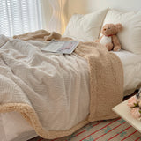 Seraphina Mjuk Jacquard Kanin Plysch Filt Carvallo