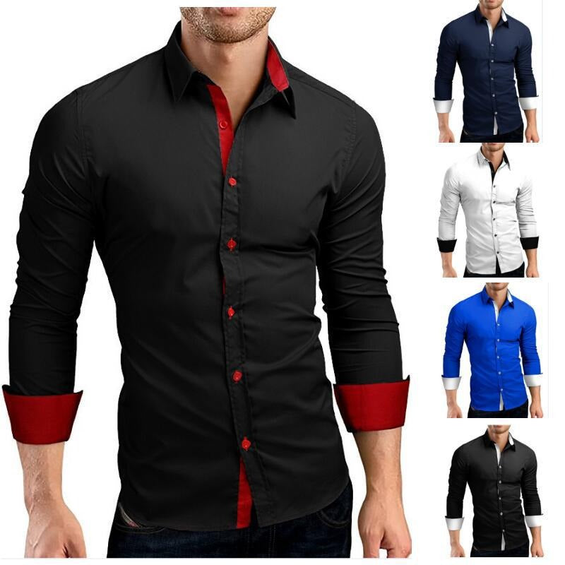 Män Slim Fit långa ärmar-Clothes for Men-Hemnix-Hemnix