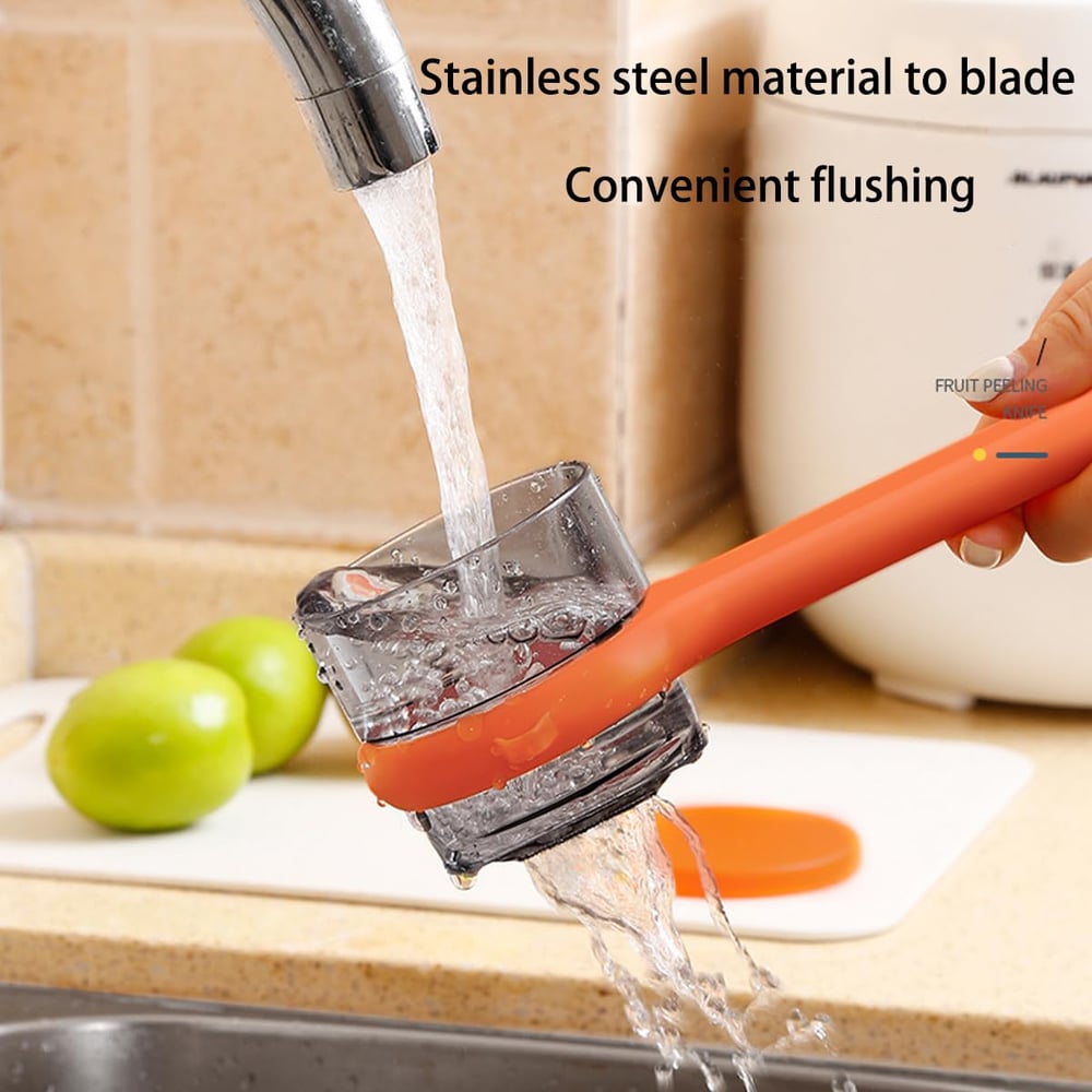 Ergonomisk 2-i-1-skalare med integrerad avfallsuppsamlare — Ett kladdfritt köksnödvändigt MILA Sverige