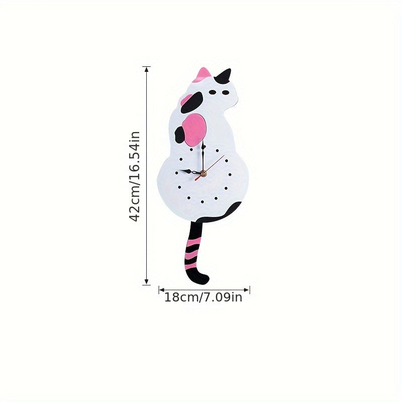 SwingTail - Schommelstaart Kattväggklocka med Tyst Mekanism Carvallo