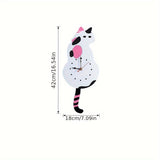 SwingTail Tidsvakt Katt Väggklocka med Tyst Mekanism Carvallo