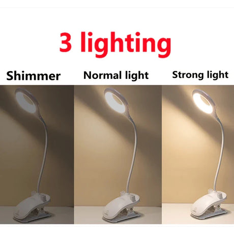 Uppladdningsbar LED-bordslampa med klipp – Justerbar skrivbordslampa för hemmakontor och studier Carvallo