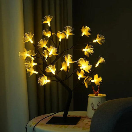 Carvallo BloomTree | Fiber optic LED tree lamp | Warm white | Birch look with flowers | For magical light moments Carvallo