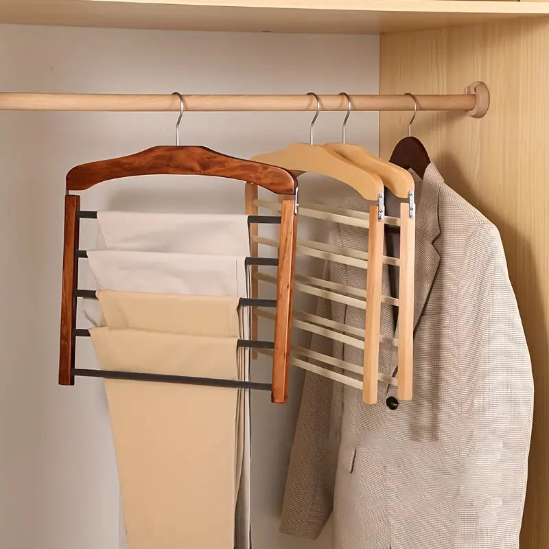 Utrymmesbesparande Trä Multi-Tier Byxor Rack Carvallo