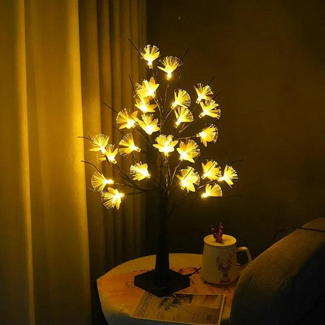 Carvallo BloomTree | Fiber optic LED tree lamp | Warm white | Birch look with flowers | For magical light moments Carvallo