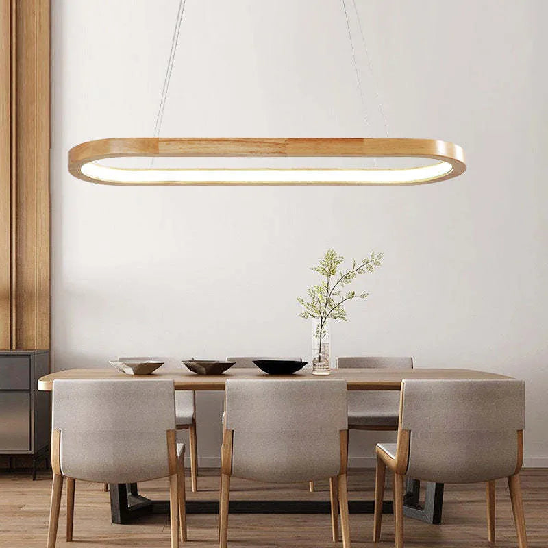 Taklampa trä LED hänglampa Carvallo