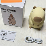 CapyGlow - Söta Capybara Nattlampa med USB Uppladdningsbar Silikonlampa Carvallo