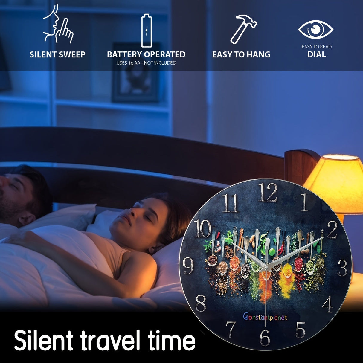 SpiceTime - Lyxig Väggklocka med Kryddmönster Carvallo