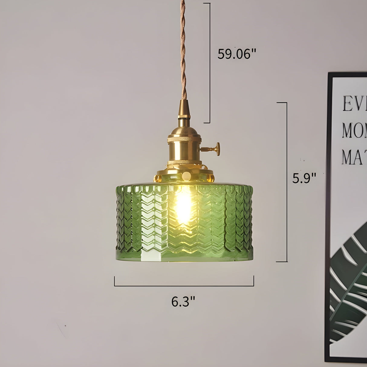 CrystalWave Light – Retro Kort Cylinder LED Hänglampa Carvallo