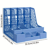 Skrivbordsdokumentorganisatör – 4 fack, utrymmesbesparande, avtagbar och lämplig för kontorsmaterial Carvallo