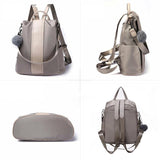 Carvallo Damryggsäck | Stöldskydd & Vattenavvisande | PU-läder & Nylon | 31×33×14 cm Carvallo