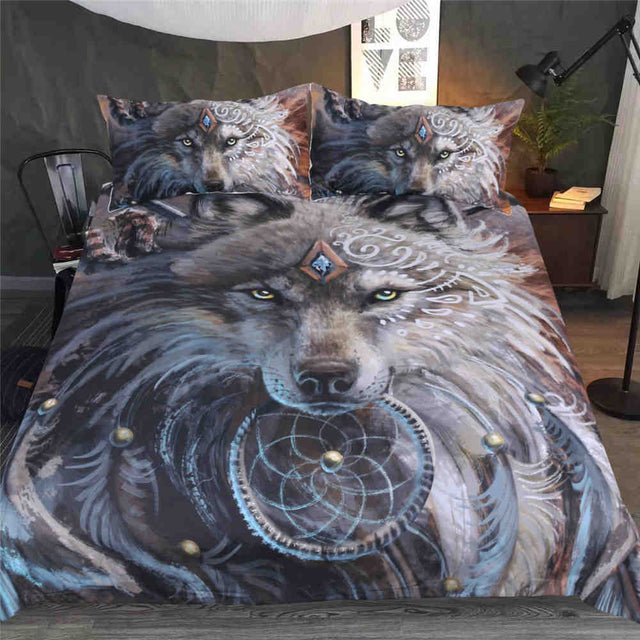 3D VARG PÅSLAKAN-Home-Hemnix-135x200cm (2pcs/set)-Hemnix