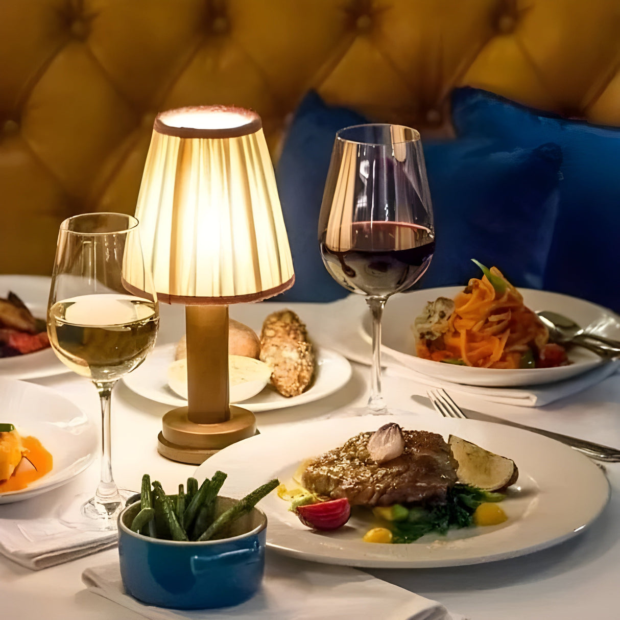 GlowNest Lampa – Trådlös USB-Bord-LED-Lampa Carvallo