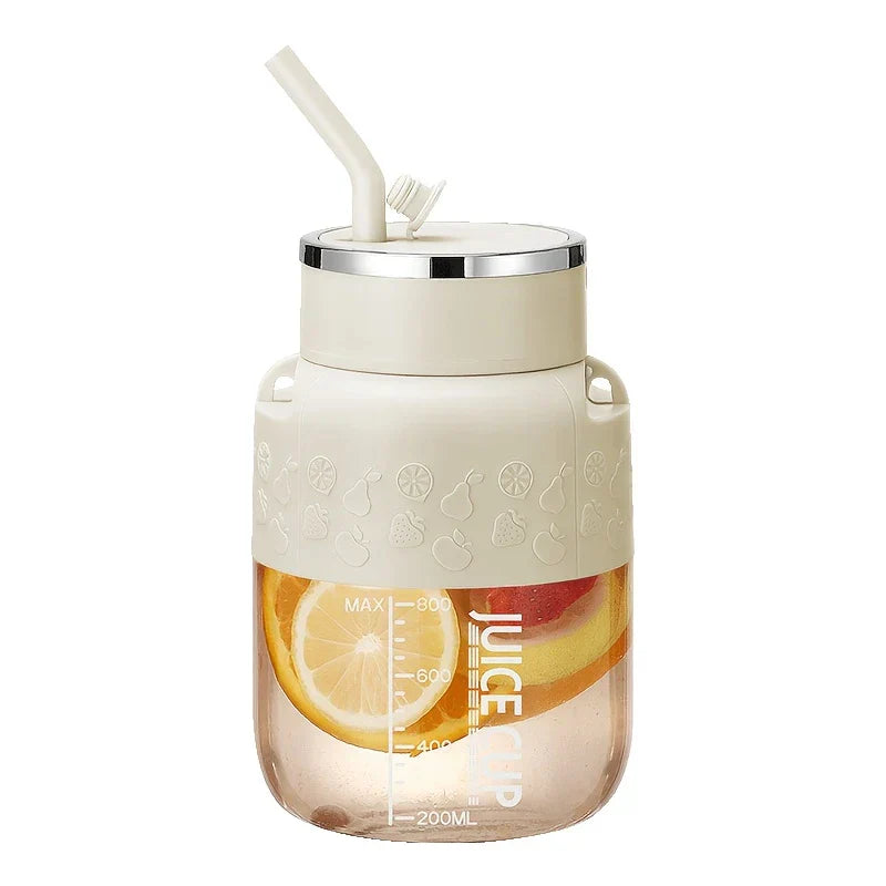 2in1 Flaska Mixer med Drickstrå 800ml - Perfekt för På Språng! Carvallo