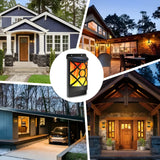 FlameGlow Lights - 2 sty utomhusbelysning solcellsdrivna LED-vägglampa Carvallo