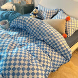 Abstract Schackrutig Enkel Sängklädset Carvallo