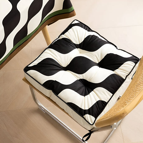 Abstract Design Printed Seat Cushion in Soft Cotton 43cm Carvallo