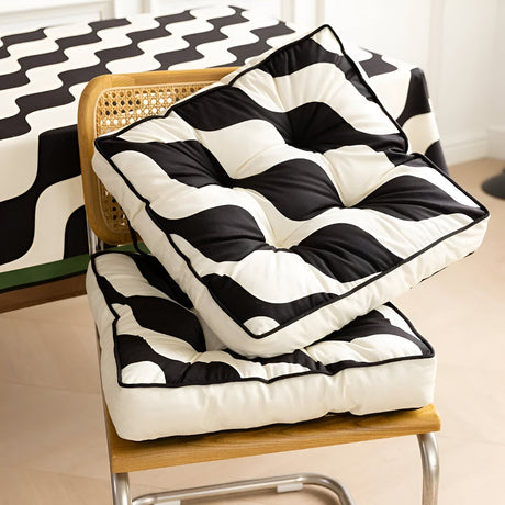 Abstract Design Printed Seat Cushion in Soft Cotton 43cm Carvallo