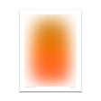 Abstrakt Dizzy Blå & Orange Leinärtryck Modern Konst Carvallo
