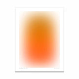 Abstrakt Dizzy Blå & Orange Leinärtryck Modern Konst Carvallo