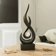 Abstract Flame Sculpture Ornament - Creative Ceramic Decor Carvallo