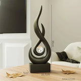 Abstract Flame Sculpture Ornament - Creative Ceramic Decor Carvallo